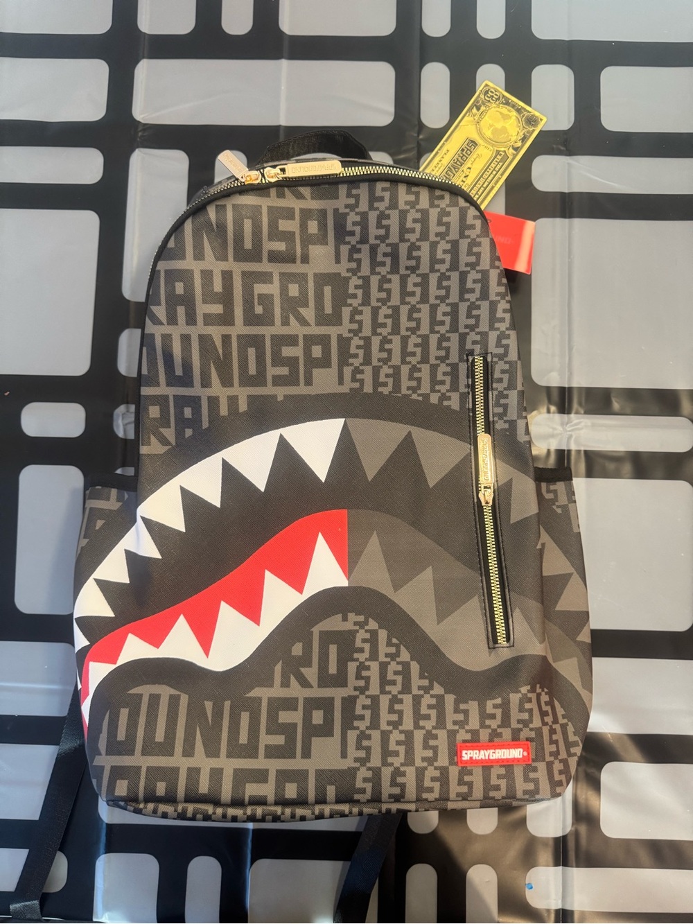 (BRAND NEW) Sprayground Black Shark Graphic Unisex Backpack